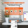 VEVOR Thermal Label Printer, 203DPI 60pcs/min for 4x6 Mailing Packages, USB Connection & Automatic Label Recognition, Support Windows/MacOS/Linux