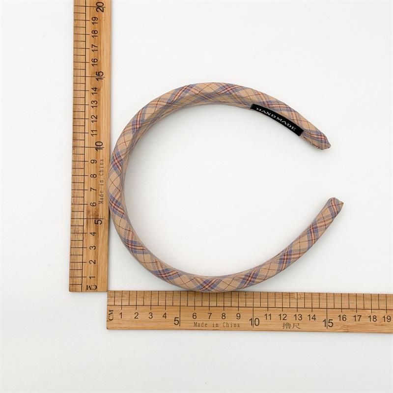 Preppy Style Tartan Plaid Headband Multi Color Checked Hair Hoop Classic Student Hairband For Back To School Season