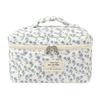 Zipper Aesthetic Cosmetic Organizer Floral Printed Skincare Clutch Toiletry Bag  Travel Storage