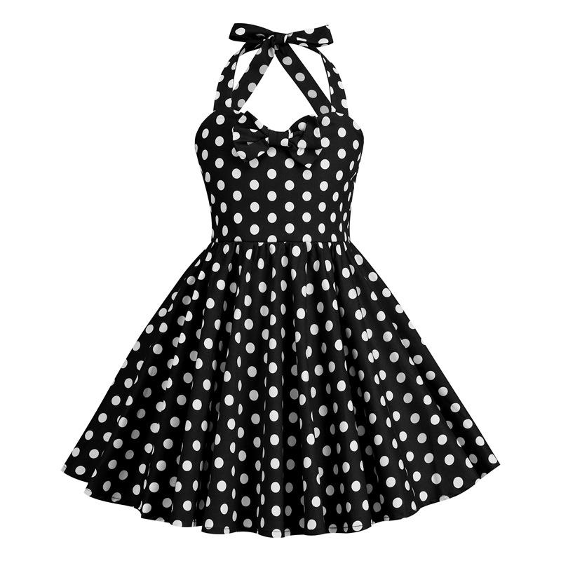 GMXIA Girls' Floral Hepburn Halter Dress Slip Dress