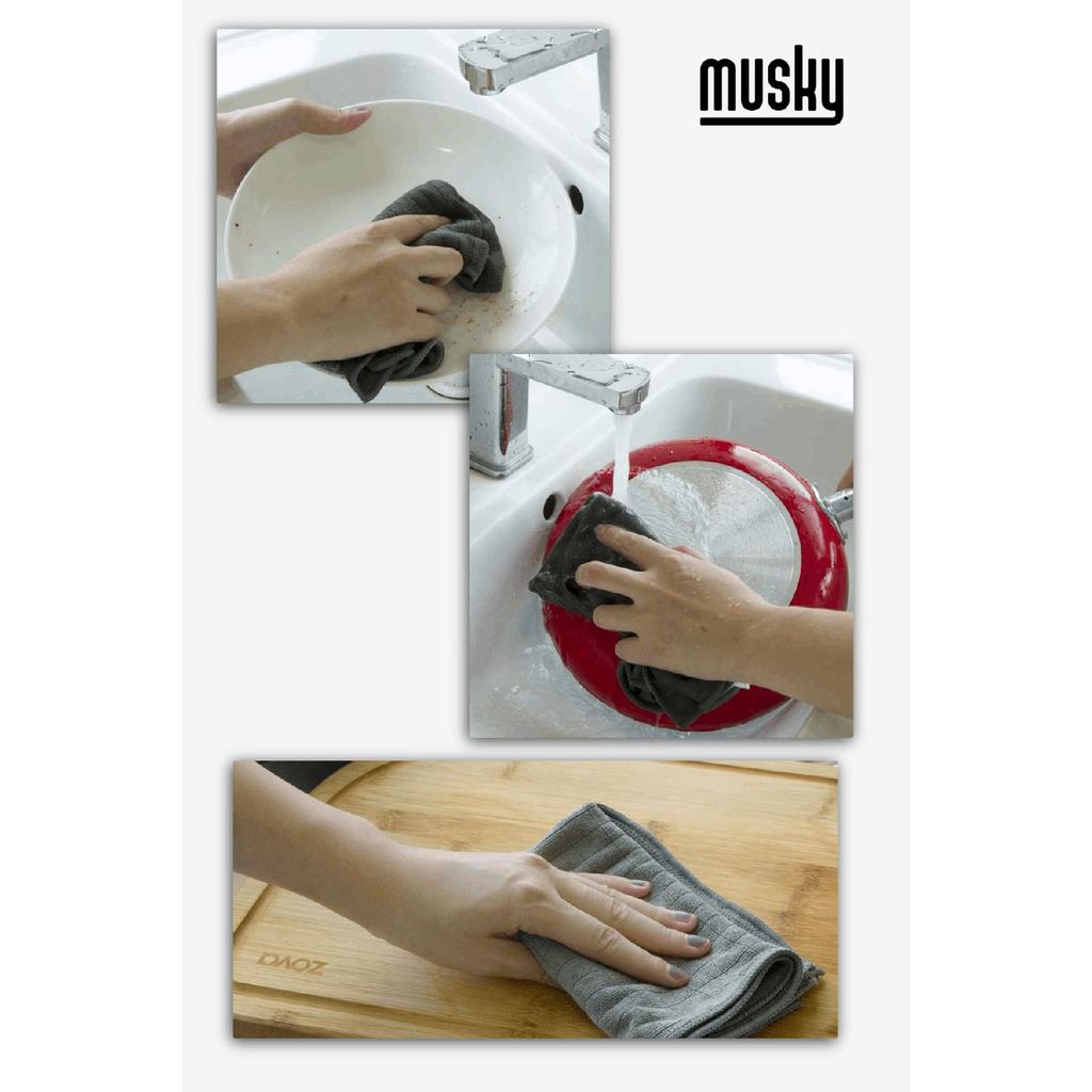 Kitchen Cleaning Cloth Classic 3-piece Microfiber Car, Glass, Kitchen Cleaning Cloth, Gray (40 Cm X 40 Cm)