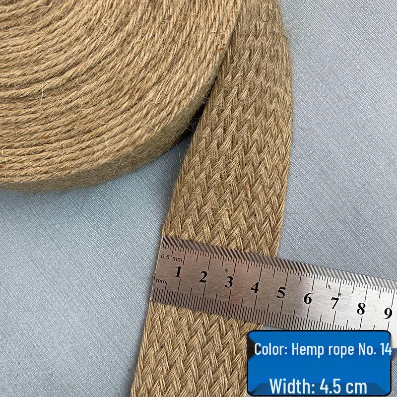 Ρετρό Διακοσμητικό Σχοινί από Καννάβη και Βαμβακερή Δαντέλα για Χειροτεχνίες DIY