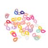 50 Pcs Chain Link Colorful Detachable Acrylic Open Chain Link DIY Jewelry Making Chain Buckle Decoration Solid Mixed