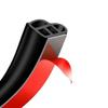 Car Door Seal Strip, Double Layer Thickened L-Shaped & T-Shaped Rubber, Soundproof Dustproof for Sedan SUV Truck