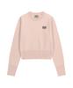 Malittepeulangsowajeobeo W Small Classic Logo Crop Knit Pullover Pink