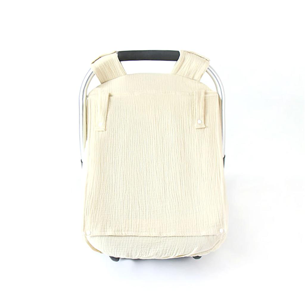 Infant Car Seat Canopy with Breathable Window Baby Strollers Cover for Boys and Girls Windproof Basket Sunshade