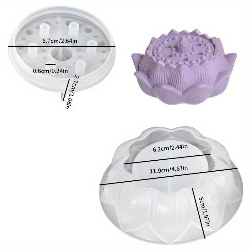 Forma na kadidlo Lotus, DIY, aromaterapie, sádrová nádoba Lotus, úložný box, kelímek na svíčky, lepidlo na kadidlo, brusný nástroj