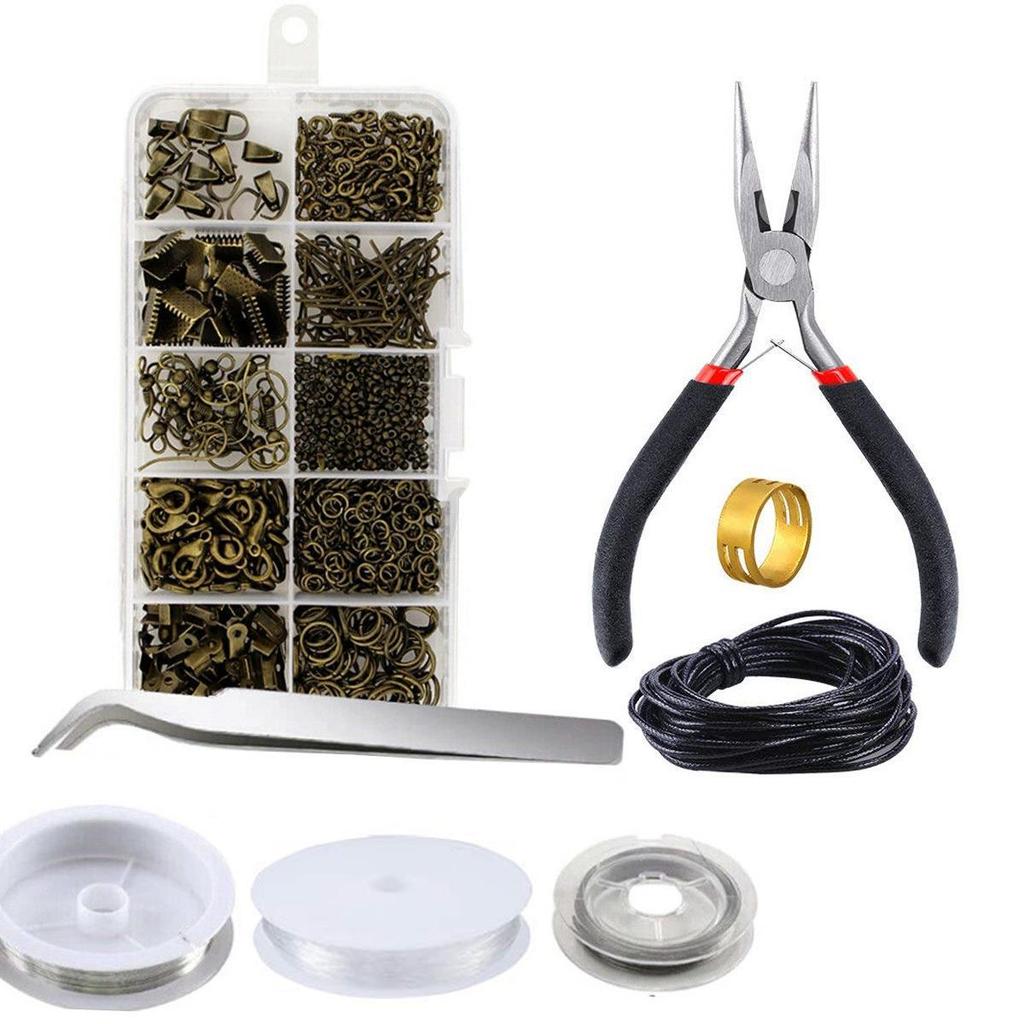 Jewelry Making Supplies Kit,Jewelry Repair Tool with Accessories Jewelry Pliers Jewelry Findings and Beading Wires for Adults