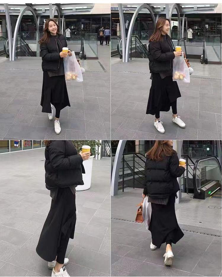 Plus Size Women's Faux Two-Piece Leggings Skirt with Velvet - Irregular Cut, Autumn/Winter Thickened One-Piece Pants.