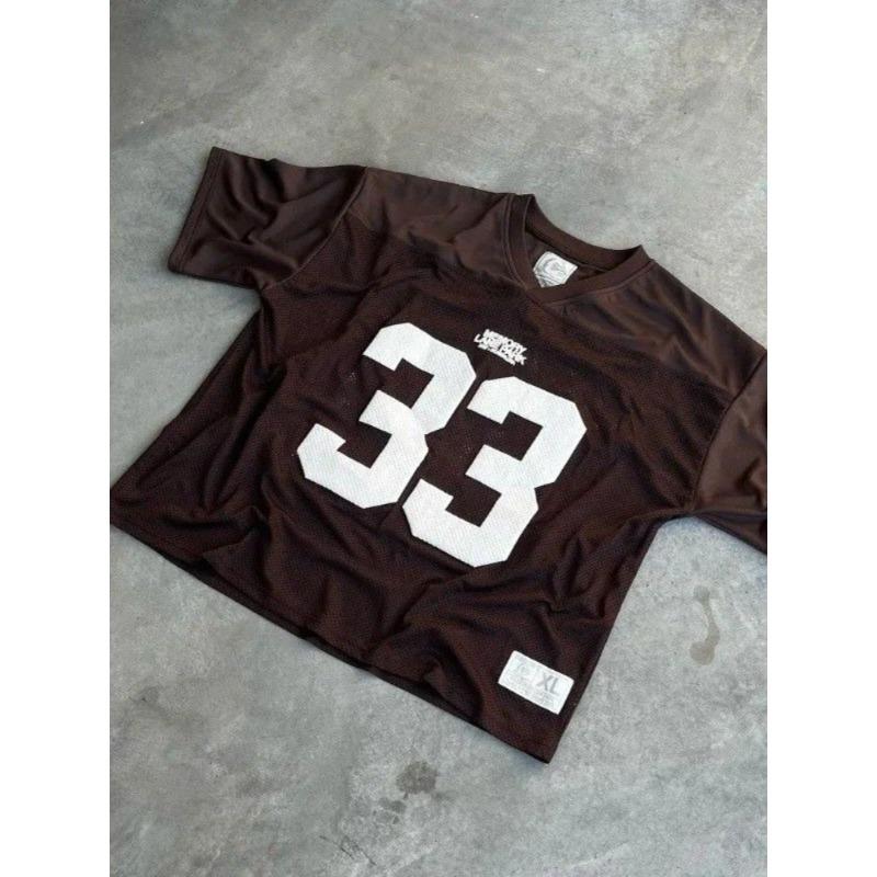 HOUZHOU Y2k Vintage Letter Print T-Shirts Women Harajuku Hip Hop Sports Tees American Retro Oversized Casual Streetwear T-Shirts