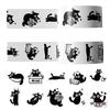 500Pcs/Roll Q Naughty Black Cats Kids Rewards Stickers - DIY Scrapbooks Album Decor Sealing Label Decals