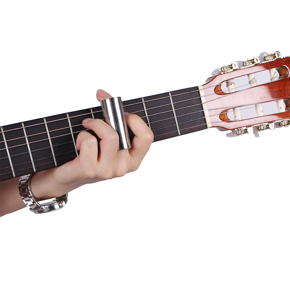 Guitar Slide Set with Thumb & Finger Picks Glass Finger Slides Stainless Steel Electric Guitar Slides for String Instruments