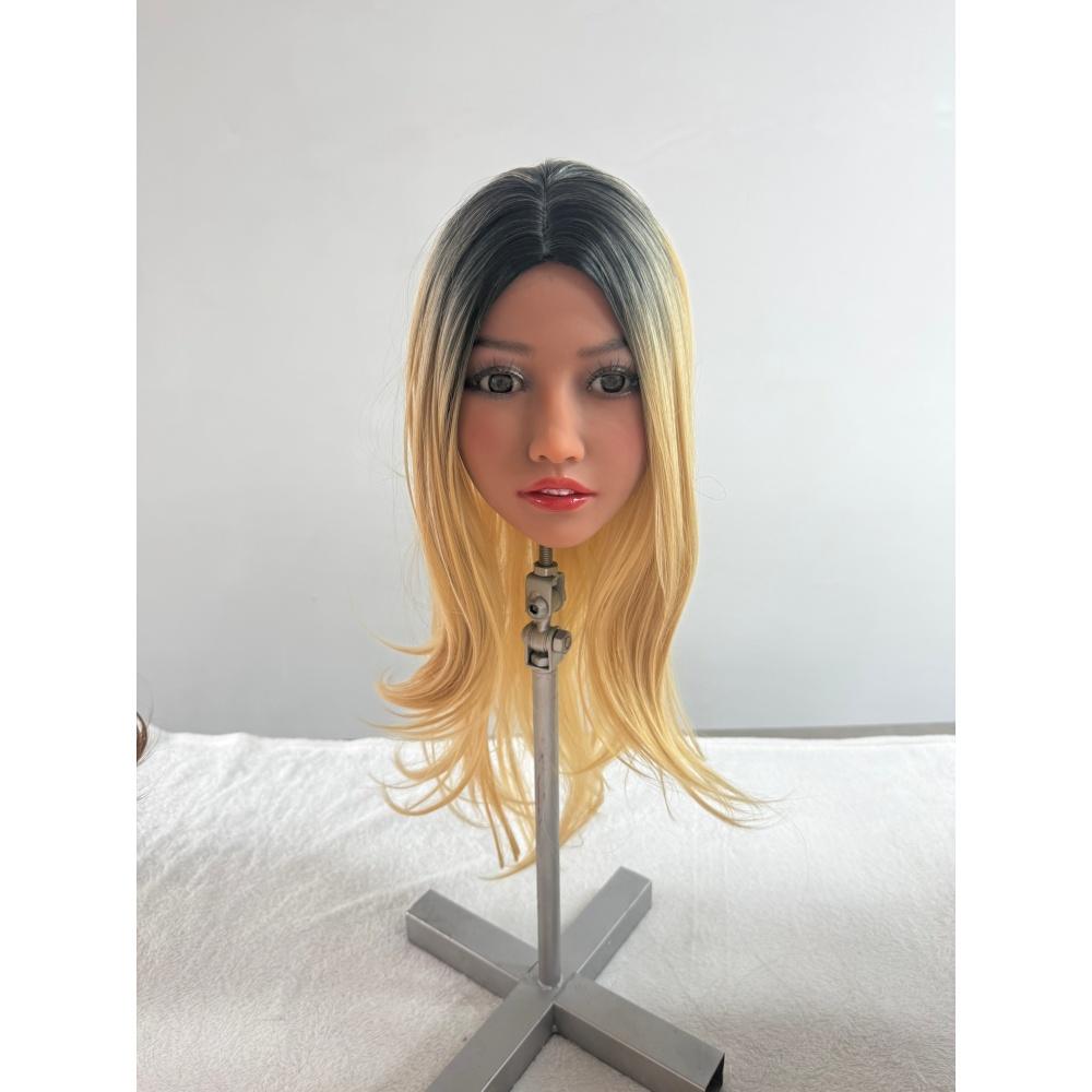 Lifelike TPE Doll Head with High Simulation Makeup, Detachable Head for Full Body Doll M16 Bolt