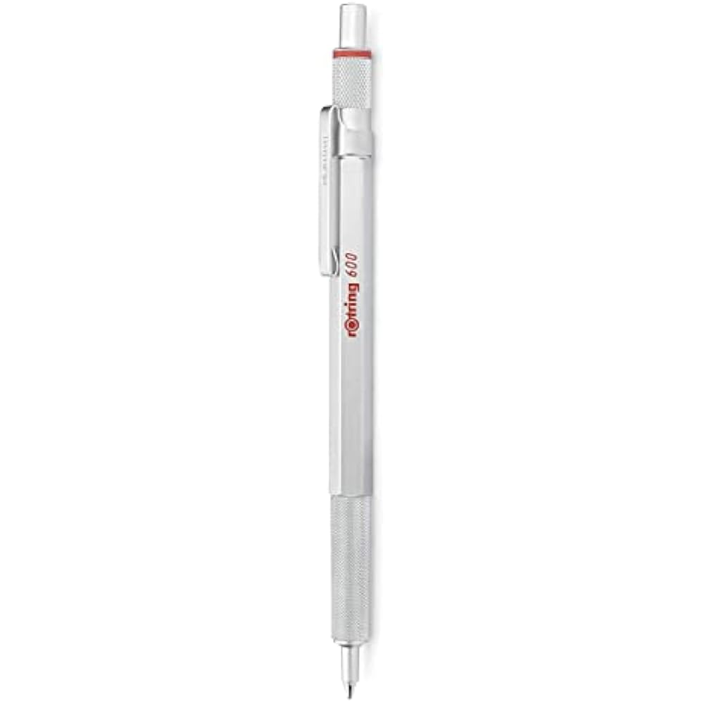 Rotling 600 silver permanent ballpoint pen knock type 2032578 RoTring luxury writing instrument s...