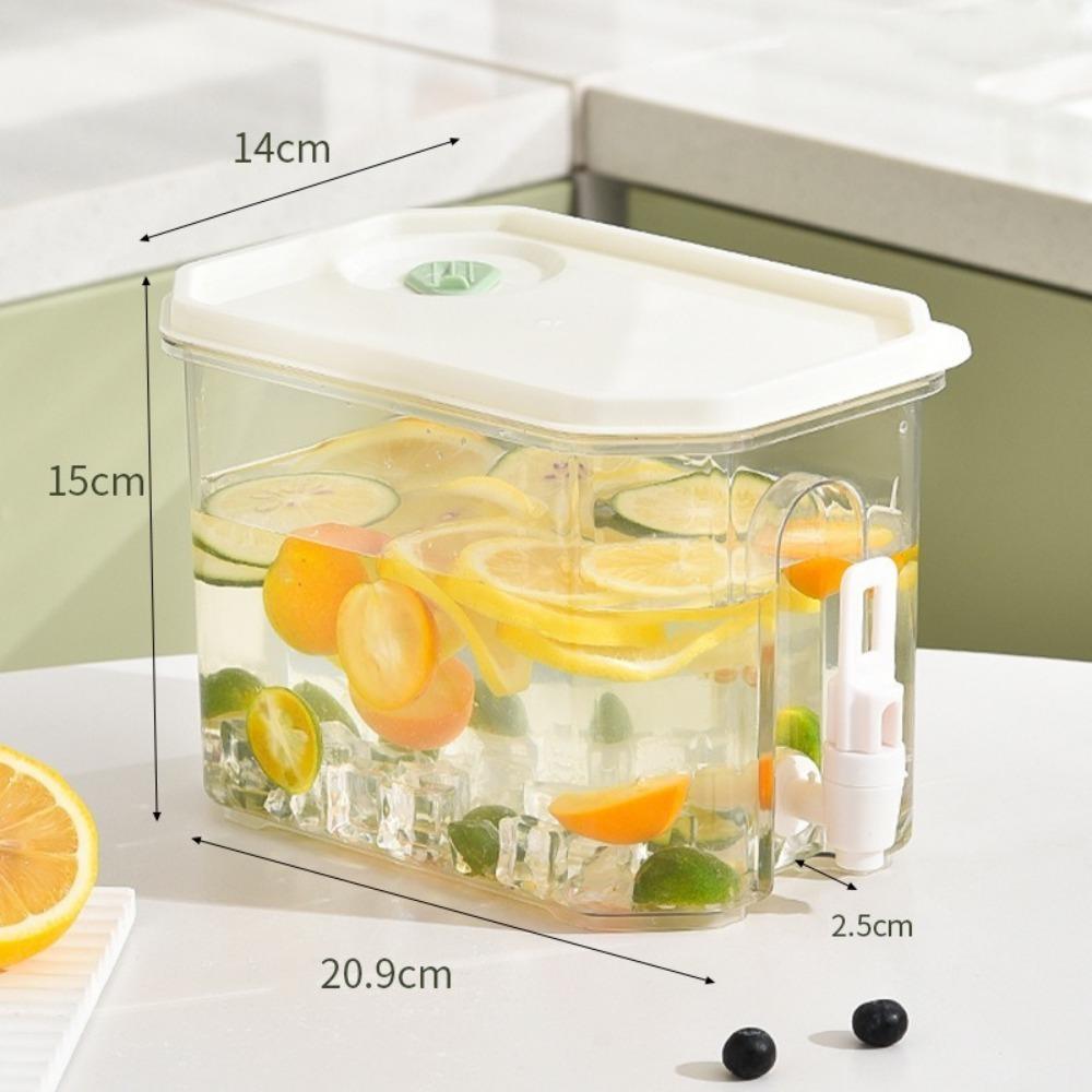 3.5L Cold Water Bucket Summer Dispenser Water Kettle Refrigerator Jug  Fruit Juice Drink Container