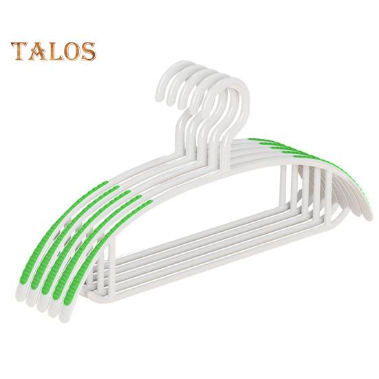 5 шт вешалки для одежды противоскользящая конструкция толстая большая структура отличная несущая способность защита от царапин бесшовные без деформации влажные сухие вешалки для брюк двойного назначения зелёный 935₽