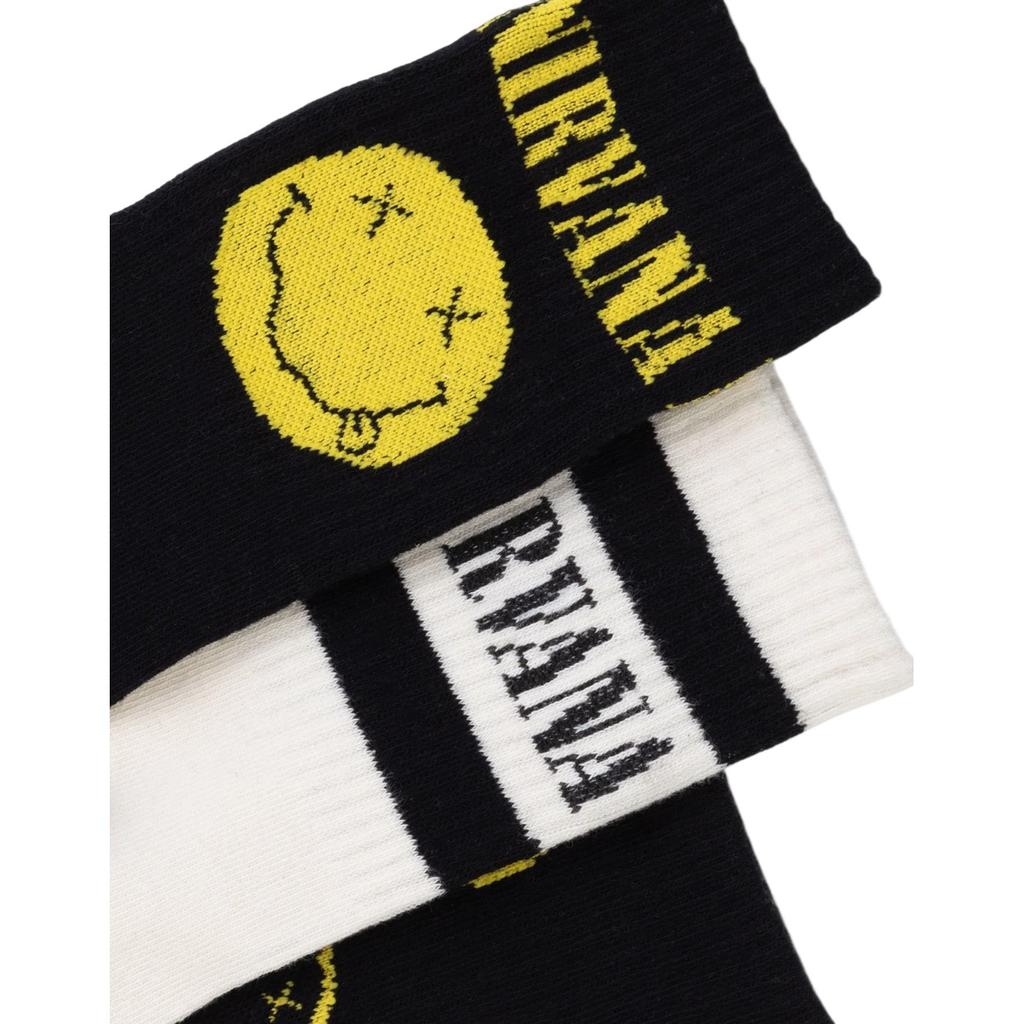 Nirvana Mens Logo Calf-Length Socks (Pack of 3)