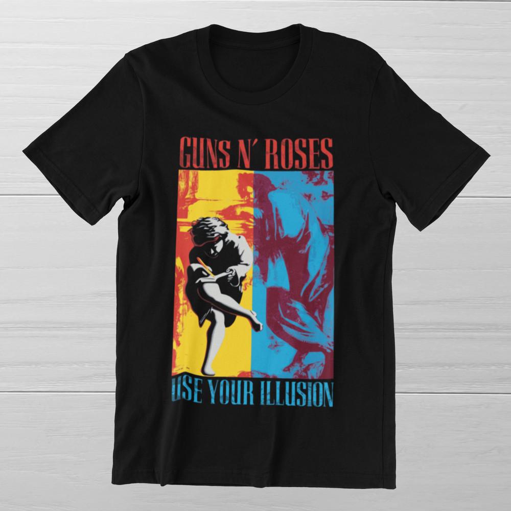 

GUNS N ROSES Use Your Illusion Heavy Metal Hard Rock Band on Quality Tee Unisex T-Shirt M