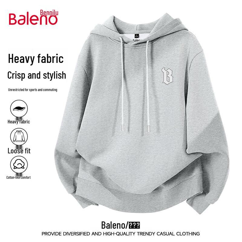 Baleno Men's JPBB Letter Print Hooded Sweatshirt