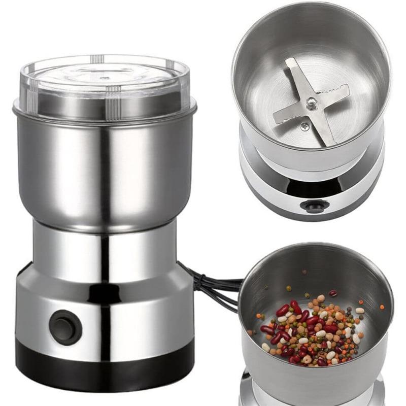 Electric Coffee Grinder Stainless Steel Blade Portable Mill for Coffee Beans Spices Herbs Nuts Home Kitchen Grinding Tool