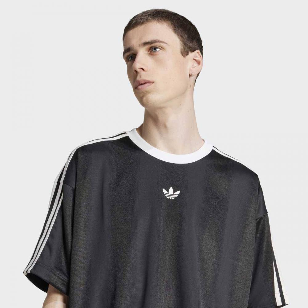 Adidas Adicolor Jacquard Loose Fit Jersey Inspired By Past Football Kit Jw5876