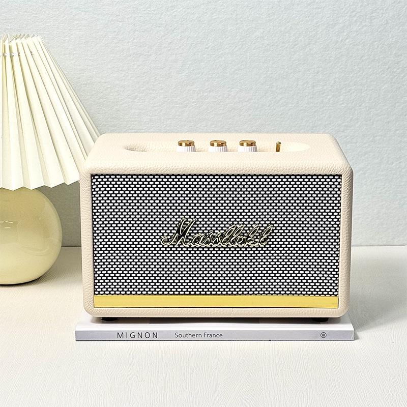 Marshall Speaker Model Audio Figurine: Wood and Leather Prop (Non-functional)