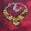 Tiger's Eye, Citrine Necklace, 925 Solid Sterling Silver Gemstone Jewelry, Handmade Necklace, For Thanksgiving