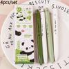 1/4Pcs Creative Cute Cartoon Panda Gradient Color Gel Pen Kawaii Student Stationery 0.5Mm Black Ink Pen School Office Supplies
