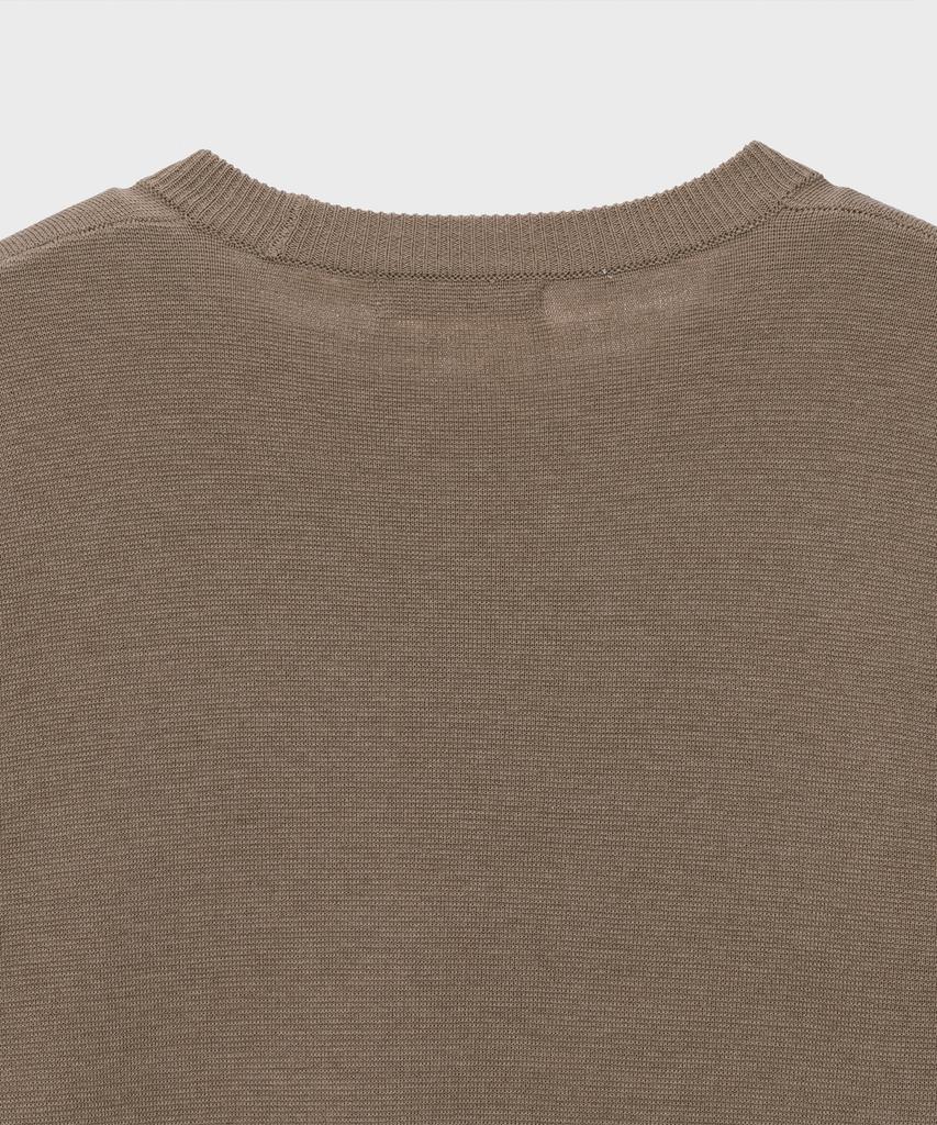 BASIC HOUSE Uni Daily Round Neck Knit Beige Lwkt7101