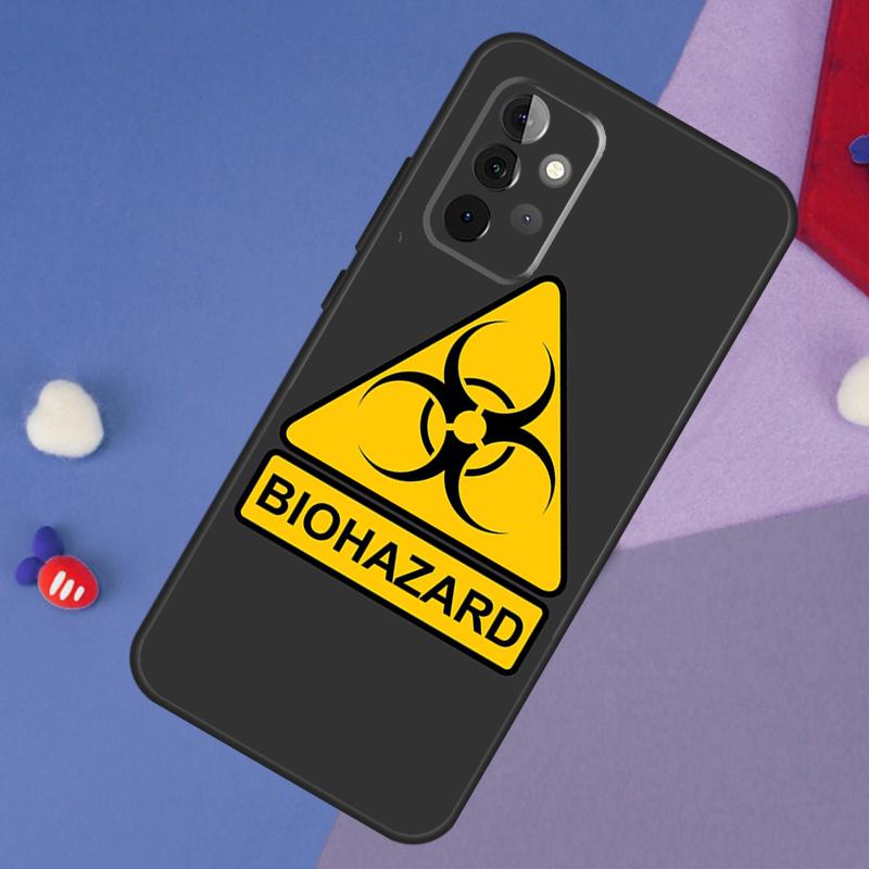 Biohazard Symbol Logo Case For Samsung Galaxy A52 A53 A33 A13 A34 A54 A14 A35 A55 A15 A56 A36 A26 A16 A06 A22 A32