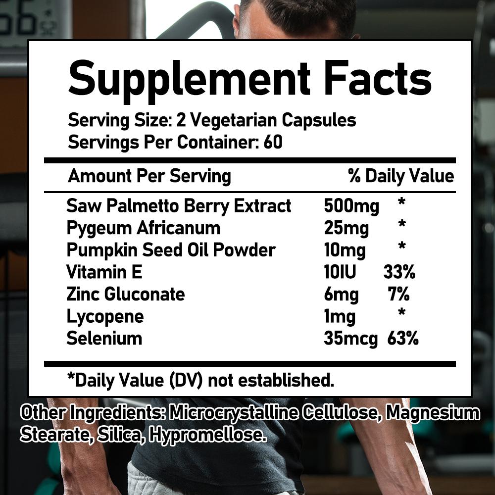 Bcuelov contains saw palm pumpkin seeds lycopene and zinc combined with vitamin E to improve urinary comfort