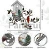Metal Hanging Tree With Birdhouse Wall Art Outdoor Wall Decor C-Good