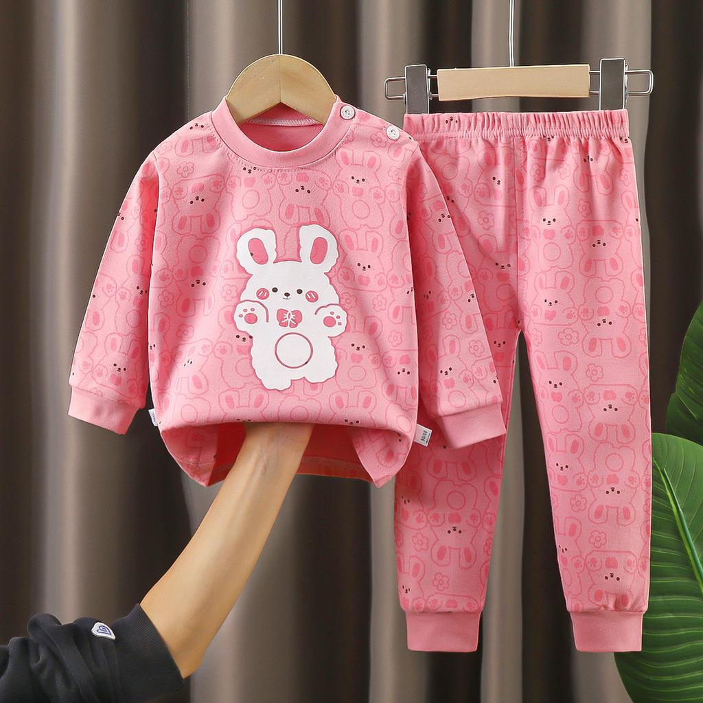 Children's Underwear Sets - Long-sleeved And Long-pants Sets For Boys, Girls' Pure Cotton Pajama Sets In 2-piece Sets