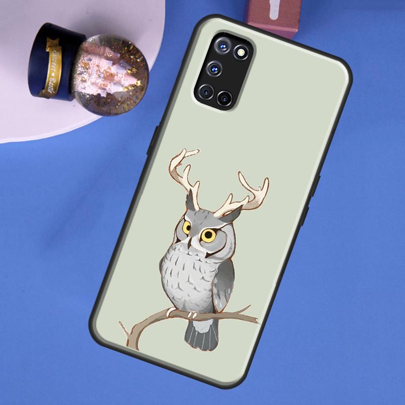 Moderne Cartoon-Eulen-Handyhülle Für Oppo A80 A40 A60 A16 A76 A96 A91 A15 A17 A74 A94 A54 A57S A18 A38 A58 A98 A78