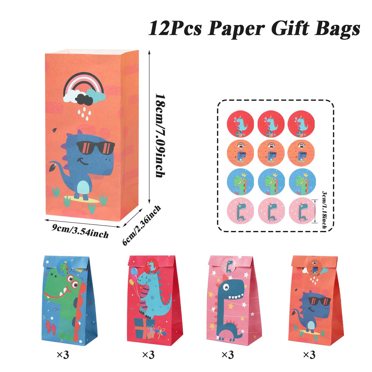 

Cartoon Dinosaur Gift Packaging Paper Bag Roar Dinosaur Birthday Party Decoration Kids Boy Favors Candy Bag Baby Shower Supplies Other
