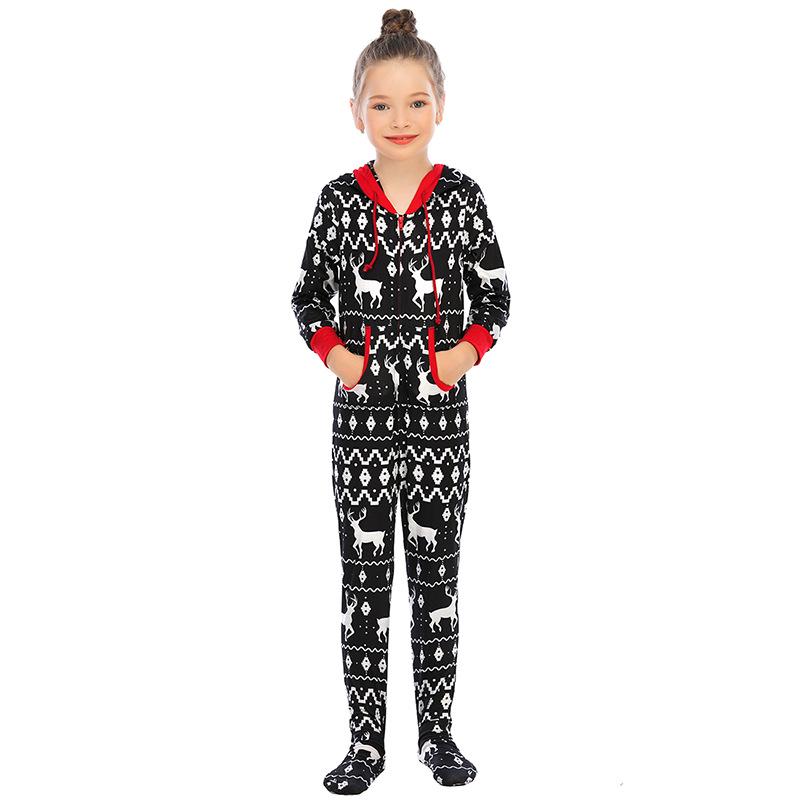 Wiosenno-letnia piżama rodzinna: Nowa jednoczęściowa odzież domowa na święta