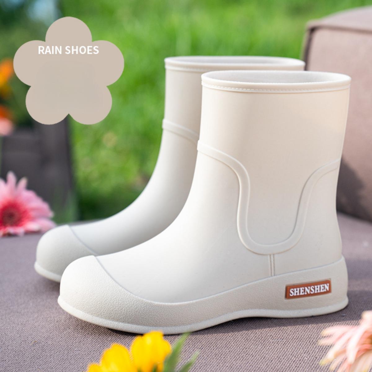 

Новые модные женские дождевые туфли, незаменимая водонепроницаемая обувь для садоводства на открытом воздухе, с противоскользящей поверхностью и устойчивостью к истиранию 39 белый