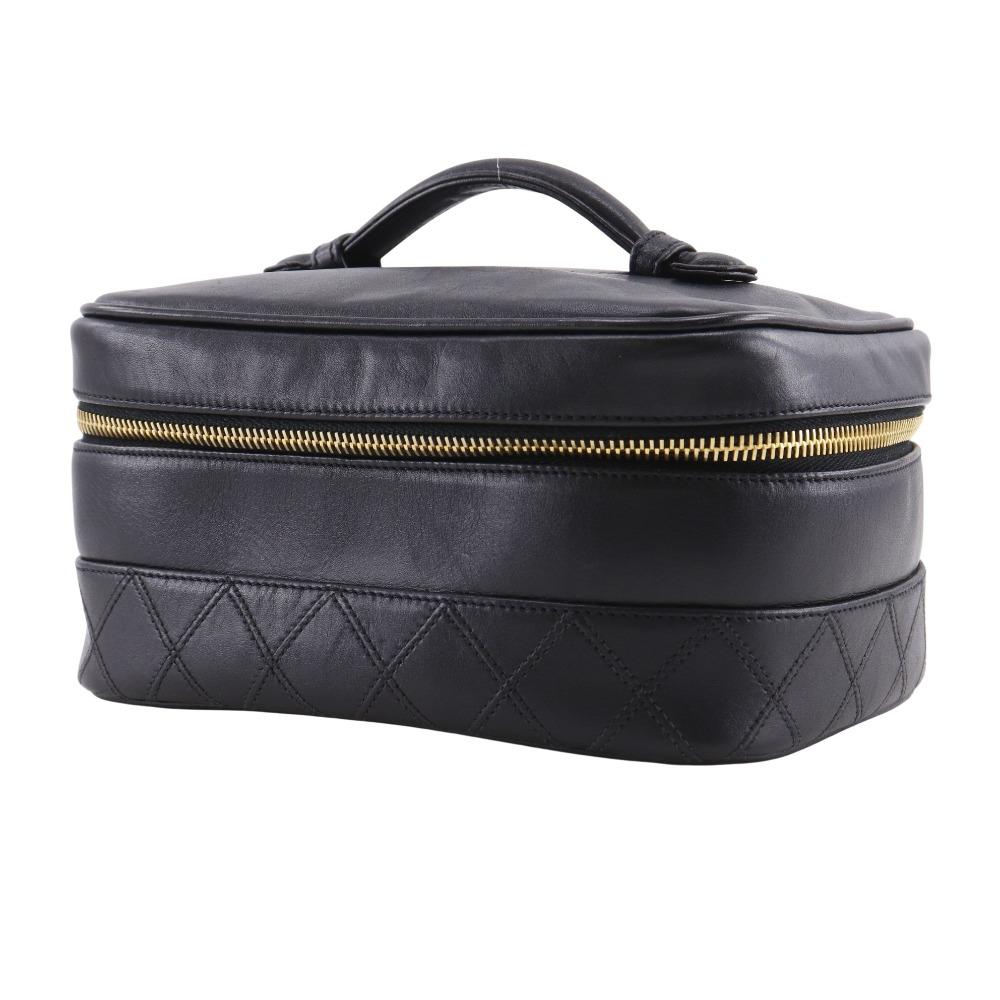 CHANEL Vanity Vanity A01618 Bicolole vintage black Calfskin Women Used
