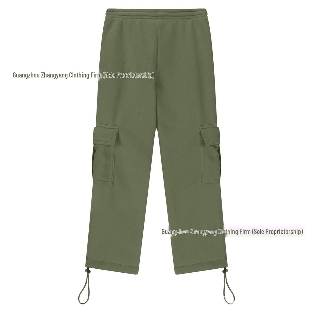 2024 Boys' European & American Multi-Pocket Drawstring Cargo Sweatpants for Middle & Big Kids