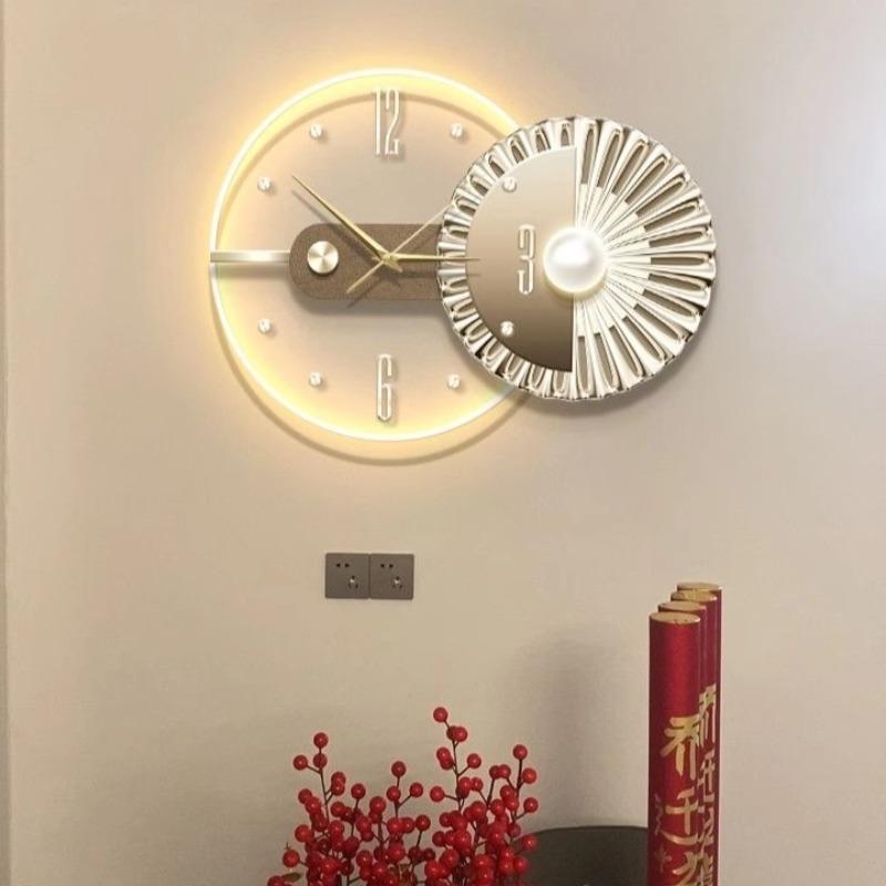 Led Decorative Wall Clock Modern Luminous Wall Watch Silent Luxury Aesthetic Clocks Minimalist Large Elegant Living Room Watches