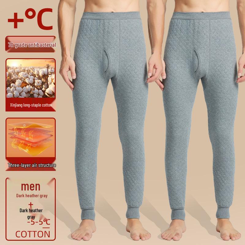 Couple's Winter Warm 100% Cotton Antibacterial Thickened Pants for Autumn and Northeast Winters