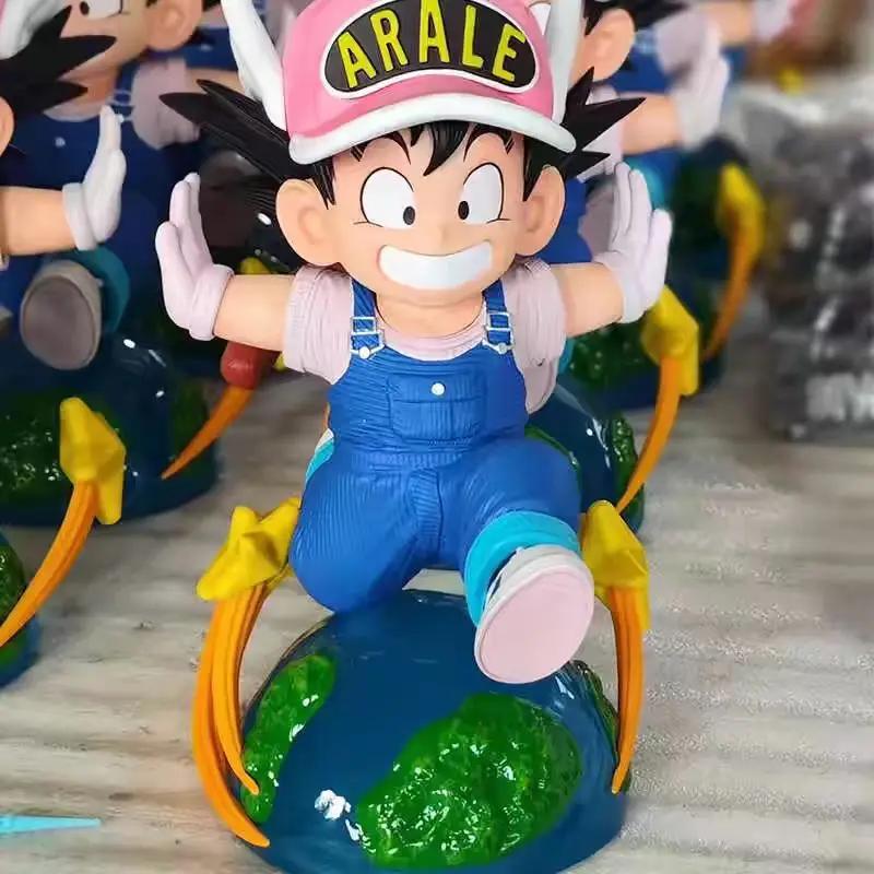 19cm Anime Dragon Ball Figures Son Arale Goku Figure Childhood Goku Run Models Pvc Statue Toys Decoration Kids Gifts