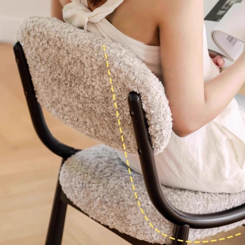 Portable Dresser Chair Elegant Backrest Chair Luxury Velvet Bedroom Chairs Comfortable Adult Nordic Makeup Chairs Furniture