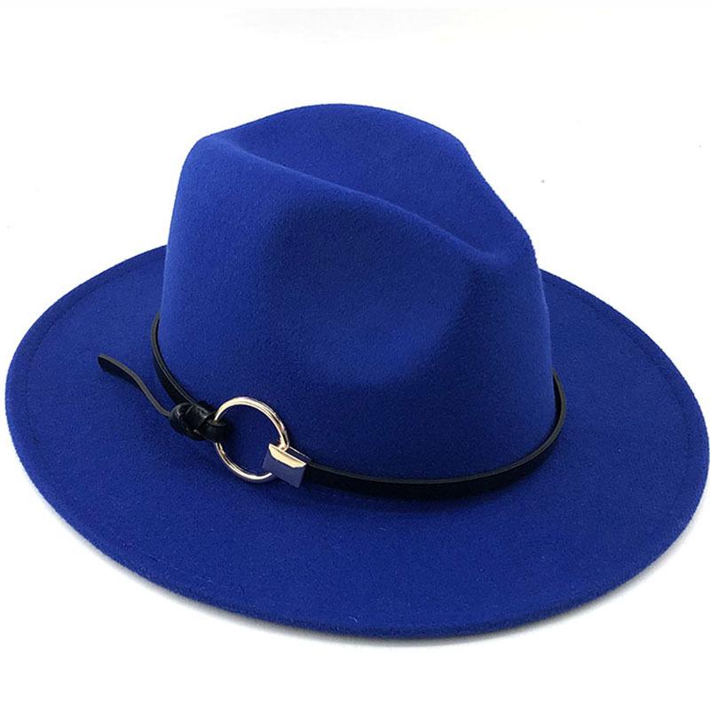 Einfache Wolle Frauen Outback Fedora Hut Für Winter Herbst ElegantLady Floppy Cloche Breite Krempe Jazz Caps Größe 56-60CM