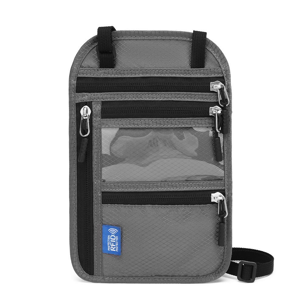 Transgraniczny uchwyt na paszport z RFID na szyję i ochraniacz na dokumenty