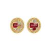 Elegant Retro Color Treasure Zircon Oval Ear Cuffs