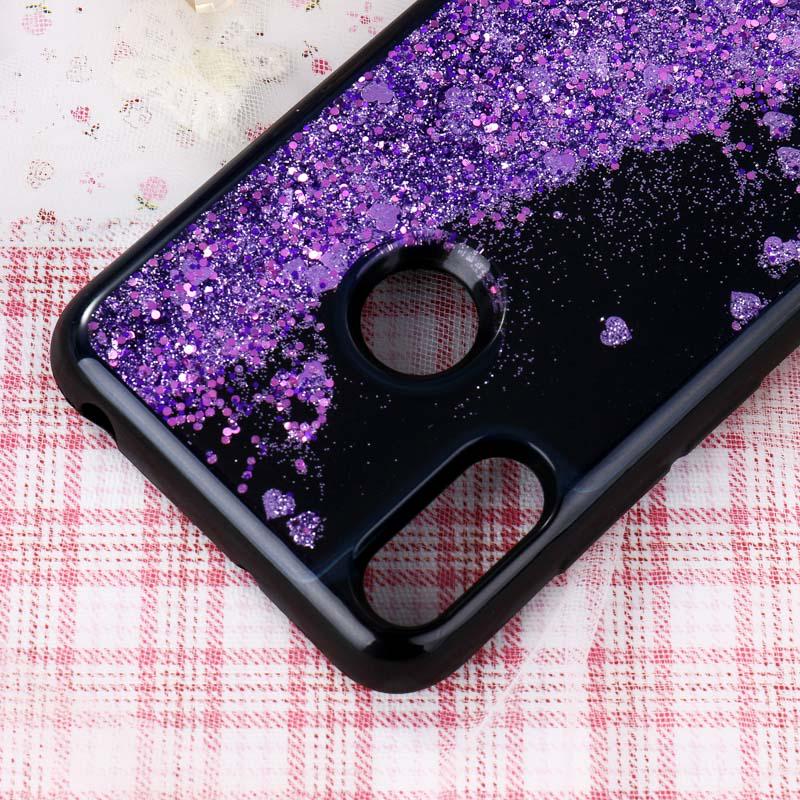 Phone Case For OPPO A5 A7 A9 2020 VIVO Y17 Y71 Redmi Note Case Black  Dynamic Glitter Liquid Quicksand Cover Bag Phone Bumpers