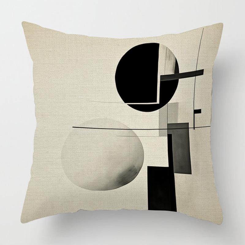 Home Decor Abstract Circles Geometric Pillow Covers Pattern Cushion Cover Suitable For Sofa Bedroom Car Pillow Cover