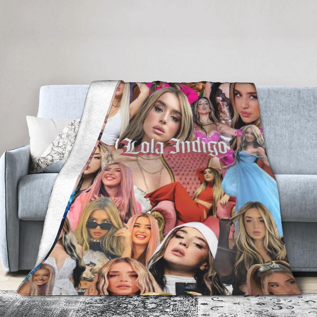 Warm Soft BlanketKids Adult Airplane Travel L-Lolas Indigos Cartoon Art Throw Blanket Flannel Bedspread For Home Decor Bed Cover