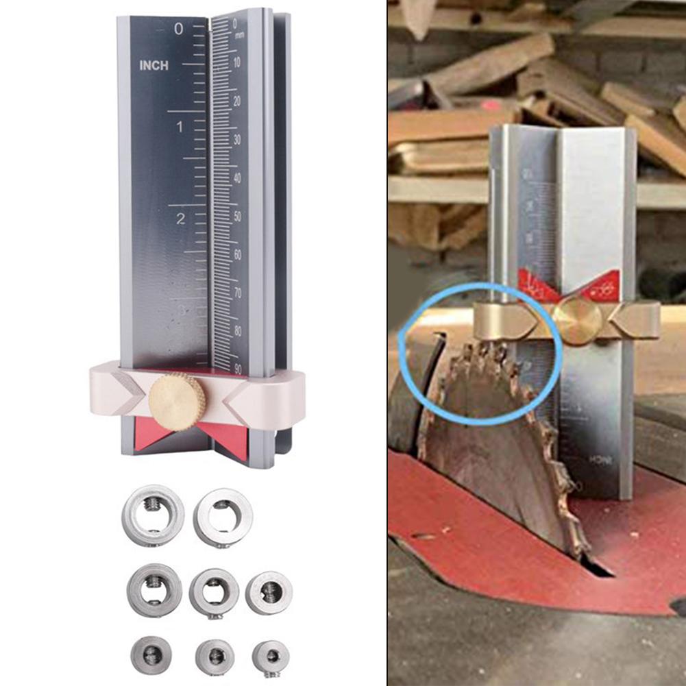 3 In 1 Multifunction Measuring Gauge With Dual-Scale For Accurate Drilling & Saw Height Control Adjustable Aluminum Alloy Gauge